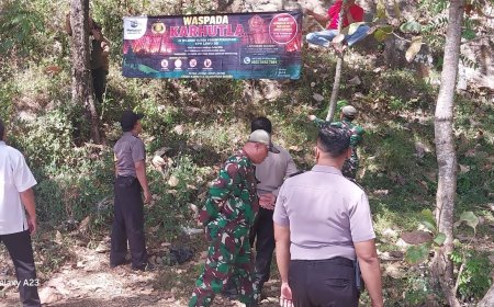 Kolaborasi Polres Ponorogo bersama Lintas Sektor Cegah Karhutla Sisir Kawasan Rawan Kebakaran*