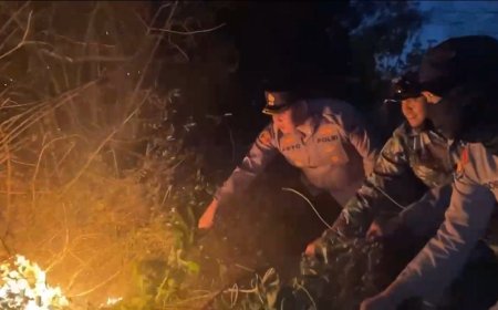 Polres Bondowoso dan Tim Gabungan Tembus Medan Ekstrem, Karhutla di Lereng Ijen Berhasil Dipadamkan