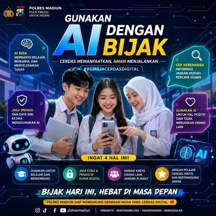 Polres Madiun Luncurkan Kampanye "Gunakan AI dengan Bijak" untuk Remaja
